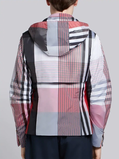 Shop Thom Browne 4-bar Articulated Hooded Sport Coat In Multicolour