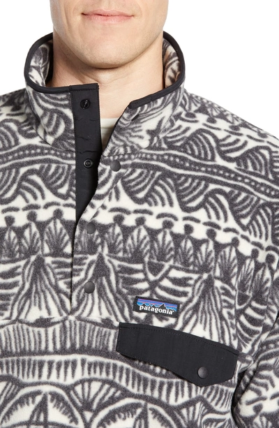 Shop Patagonia Synchilla Snap-t Fleece Pullover In Tradewinds Big Ink Black