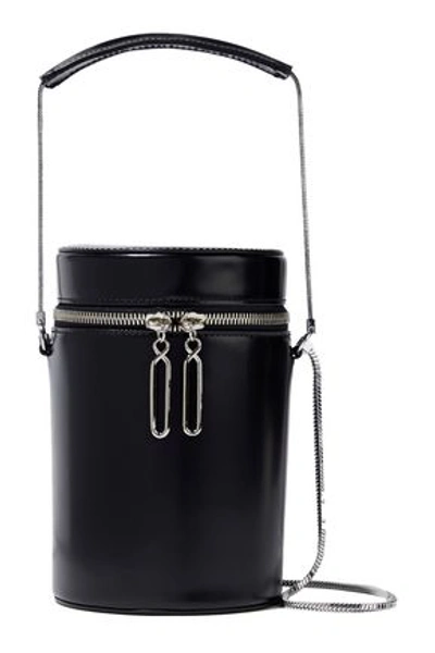 Shop 3.1 Phillip Lim / フィリップ リム Soleil Glossed-leather Bucket Bag In Black