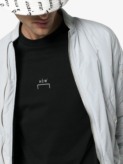 Shop A-cold-wall* Long Sleeved Logo T-shirt In Black