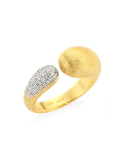 Shop Marco Bicego Lucia 18k Yellow & Diamond Open Ring In Gold