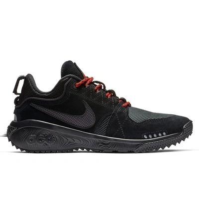 Shop Nike Acg Dog Mountain Trail Shoe In Black/ Oil Grey/ Thunder Grey