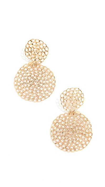 Shop Gas Bijoux Gourmette Earrings In Gold