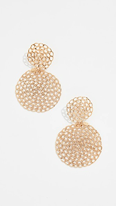 Shop Gas Bijoux Gourmette Earrings In Gold