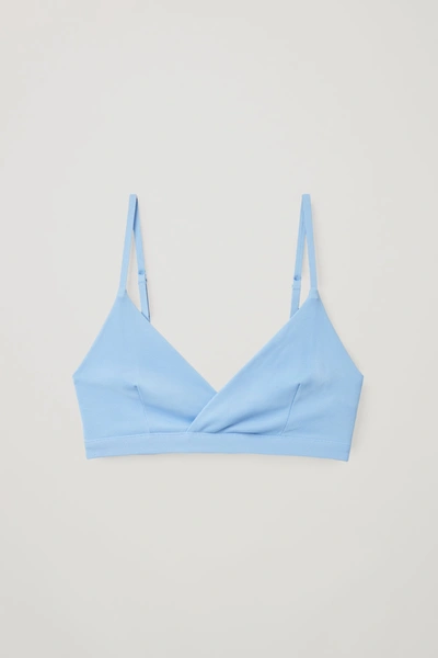Shop Cos Crossover Bikini Top In Blue