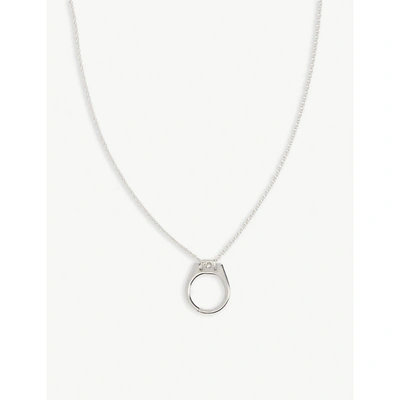 Shop Raf Simons Can Tab Necklace In Silver
