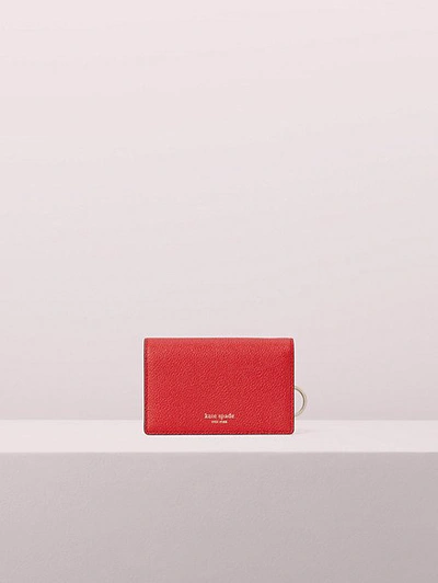 Shop Kate Spade Margaux Small Keyring Wallet In Hot Chili