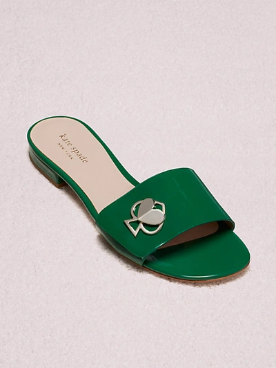 Shop Kate Spade Ferry Slide Sandals In Green Bean