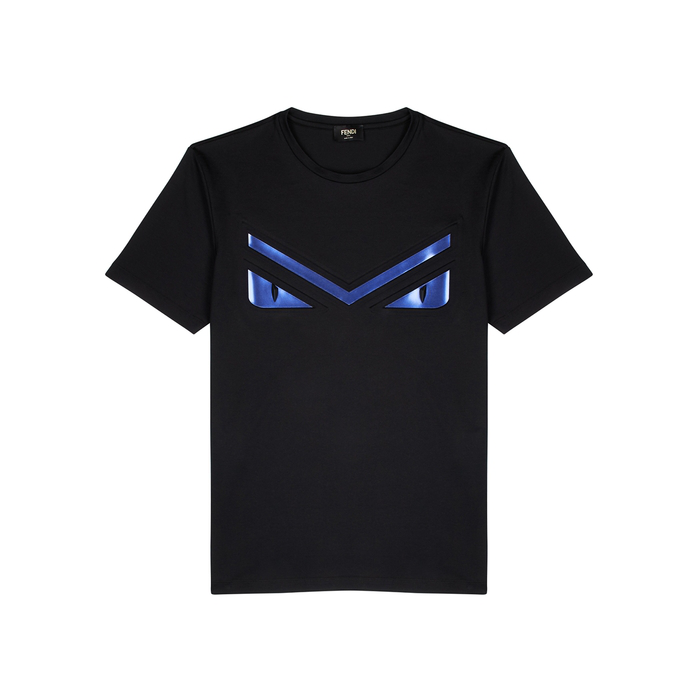 Fendi Monster Embossed Jersey T-shirt In Black | ModeSens