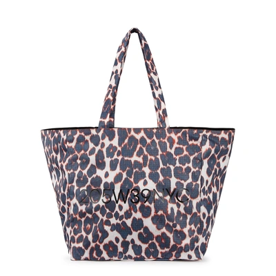 Shop Calvin Klein 205w39nyc Leopard-print Nylon Tote