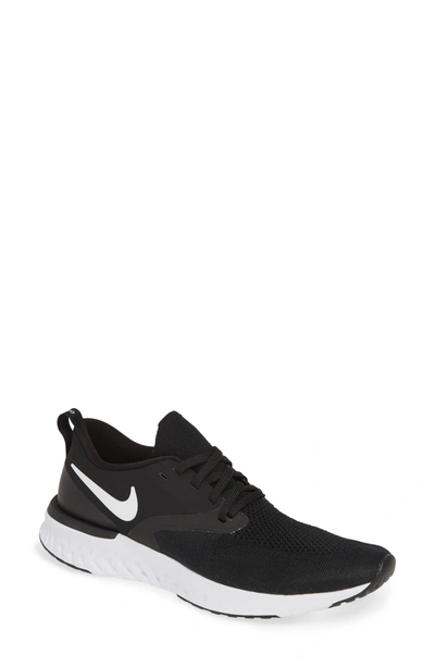 Shop Nike Odyssey React 2 Flyknit Running Shoe In Black/ White