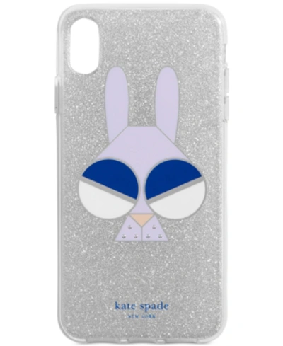 Shop Kate Spade New York Glitter Monkey Bunny Iphone Xs Max Case In Silver Multi