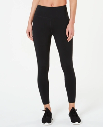 Shop Calvin Klein Performance Mesh-inset 7/8 Length Leggings In Black