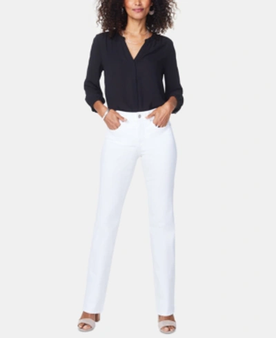 Shop Nydj Barbara Tummy-control Bootcut Jeans In Optic White