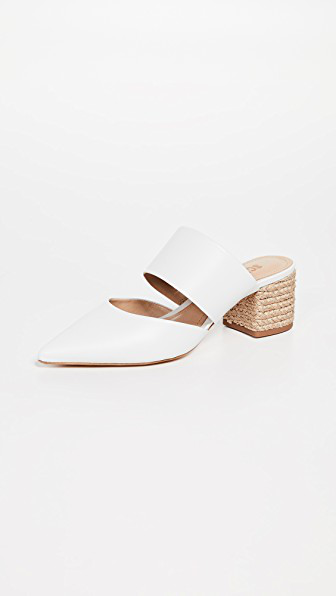 white block heel mules