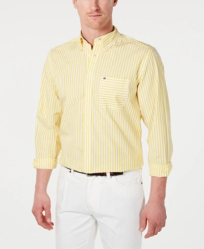 Tommy Hilfiger Men's Classic Fit Trey Stripe Shirt, Created For Macy's In  Lemon | ModeSens