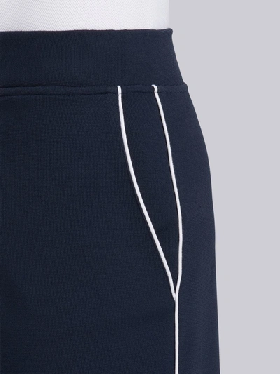 Shop Thom Browne Tech-knit Track Pants In Blue