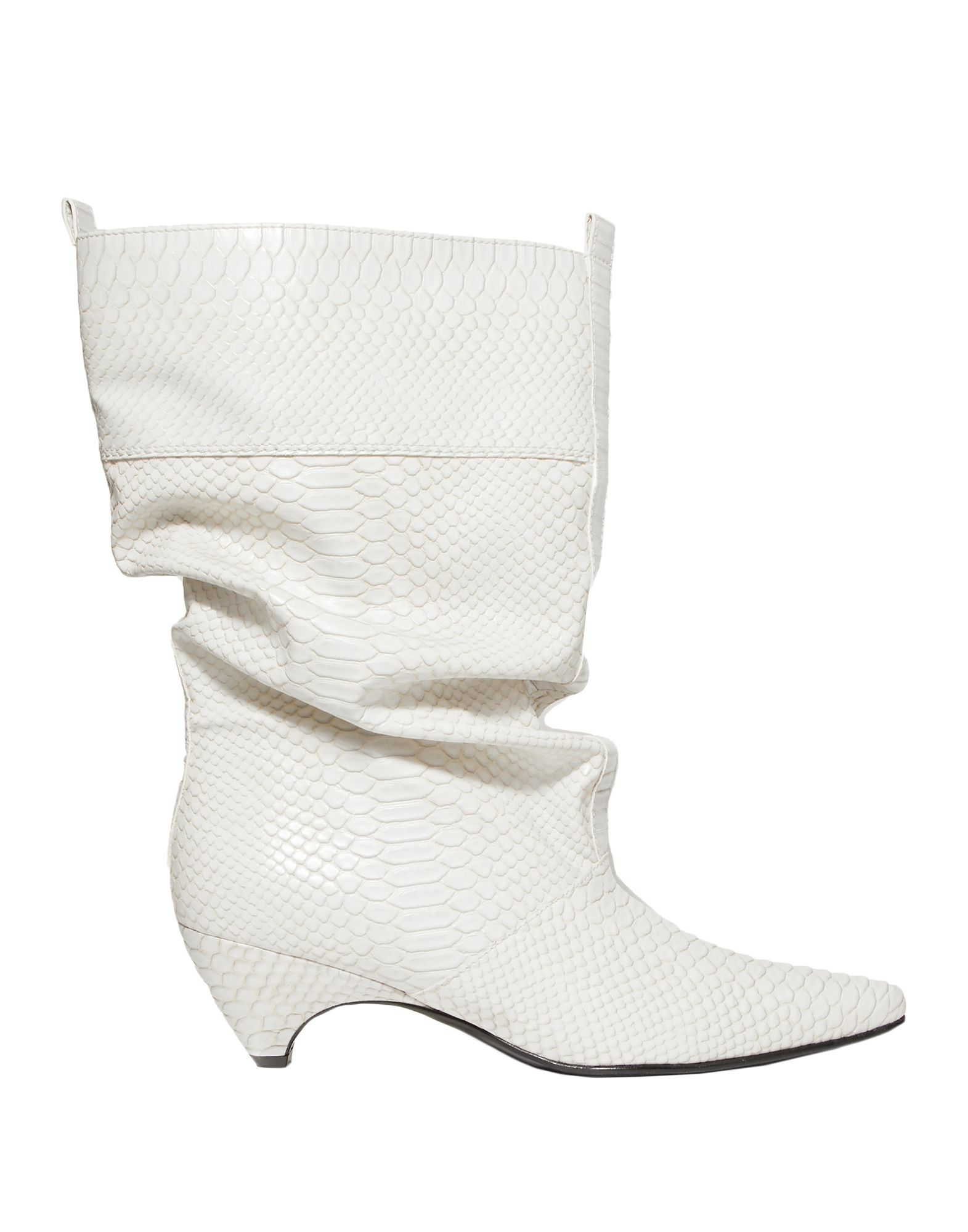 Stella Mccartney White Snakeskin Print Boots Modesens