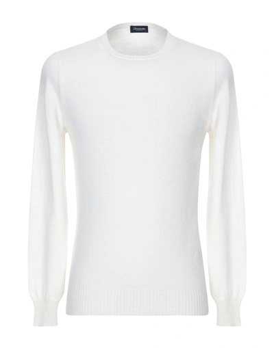 Shop Drumohr Man Sweater White Size 38 Cashmere