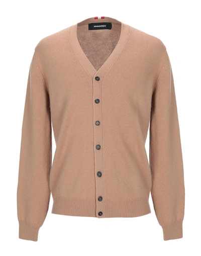 Shop Dsquared2 Cardigan In Camel