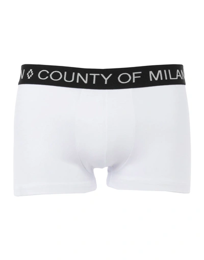 Shop Marcelo Burlon County Of Milan Marcelo Burlon Man Boxer White Size S/m Cotton, Elastane, Polyester