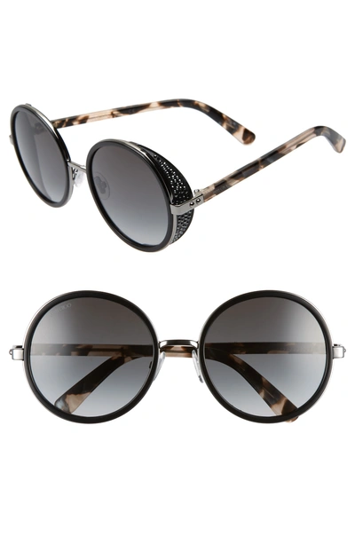 Shop Jimmy Choo Andiens 54mm Round Sunglasses - Black