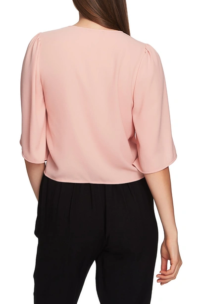 Shop 1.state Tie Front Blouse In Tudor Rose