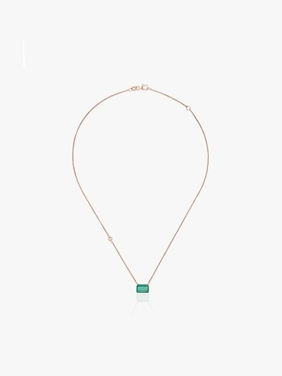 Shop Shay Green Emerald Chain Necklace In Gold