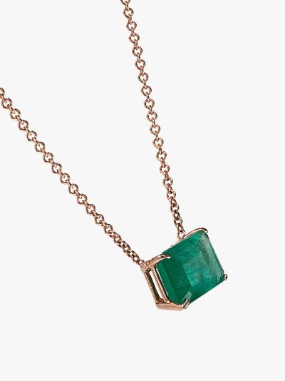 Shop Shay Green Emerald Chain Necklace In Gold