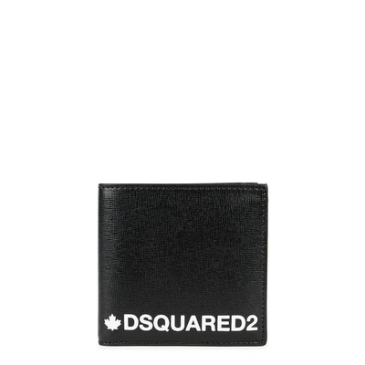 Shop Dsquared2 Black Logo-print Leather Wallet