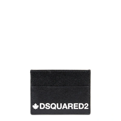 Shop Dsquared2 Black Logo Leather Card Holder