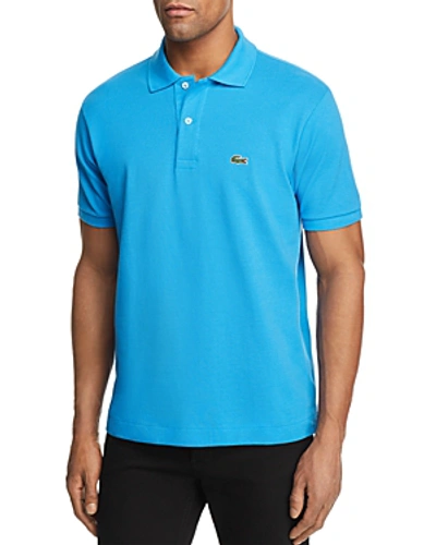 Shop Lacoste Pique Polo - Classic Fit In Ibiza Blue