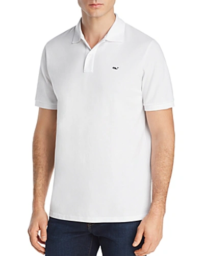 Vineyard Vines Regular Fit Stretch Pique Polo In White Cap