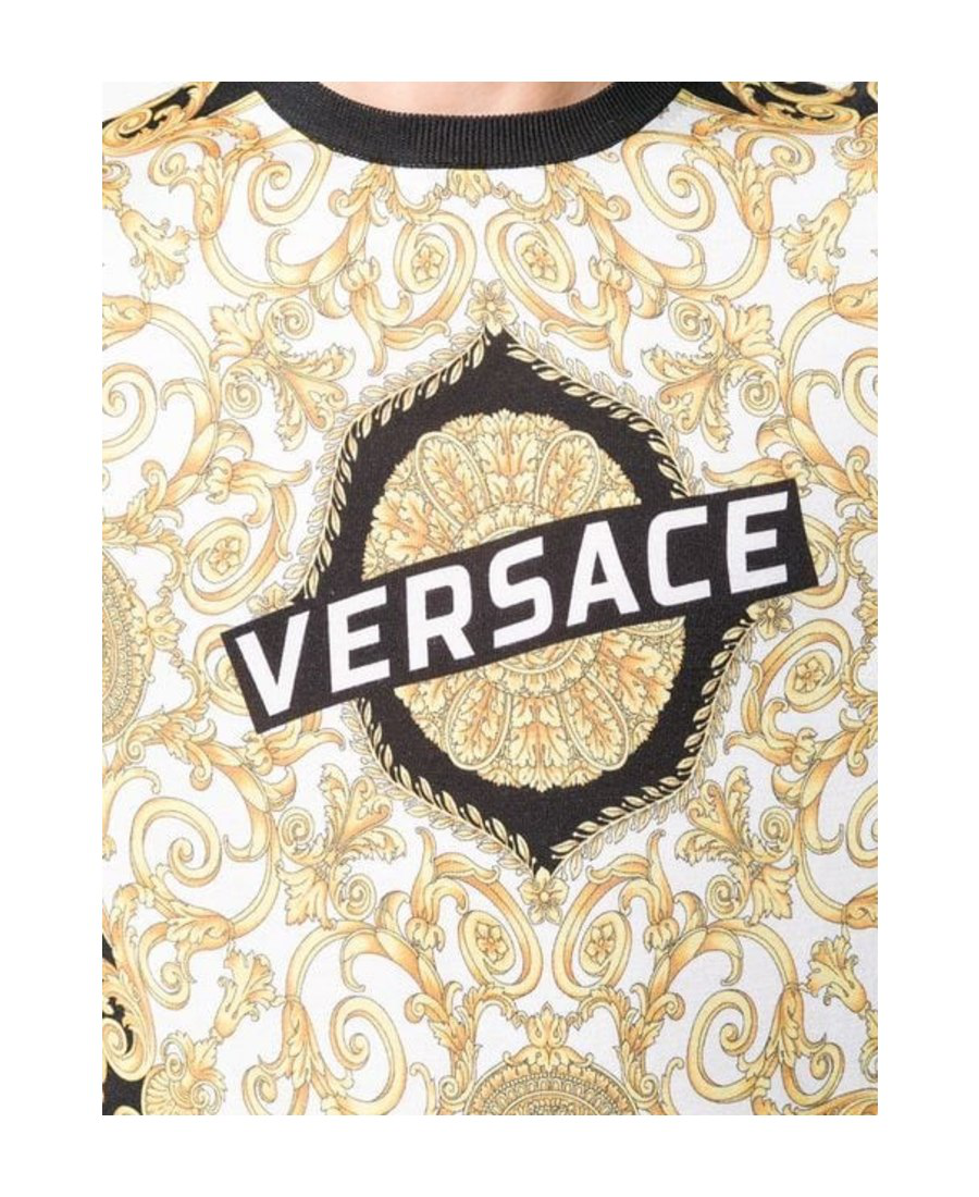 Versace 巴洛克印花套头衫 In Yellow | ModeSens