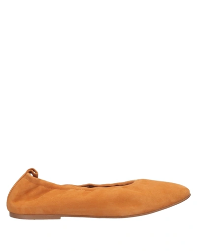 Shop Flattered Ballet Flats In Orange