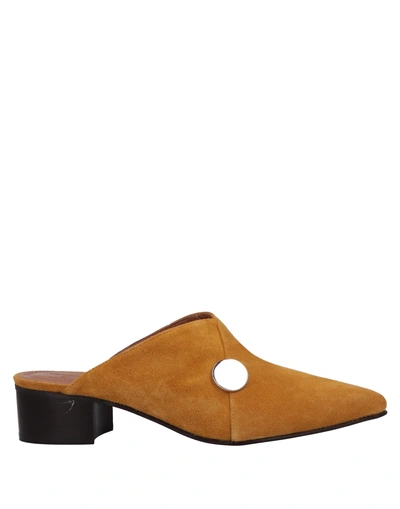 Shop Flattered Mules And Clogs In Ocher