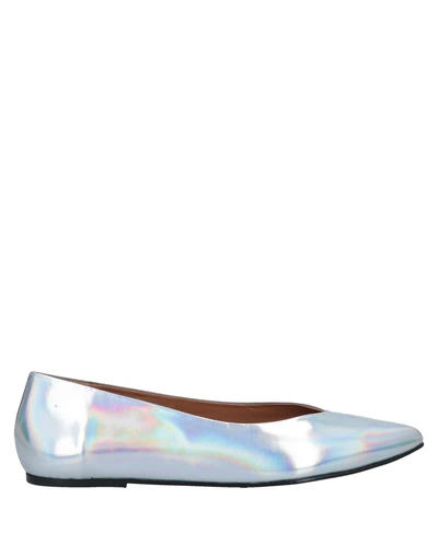 Shop Flattered Ballet Flats In Silver