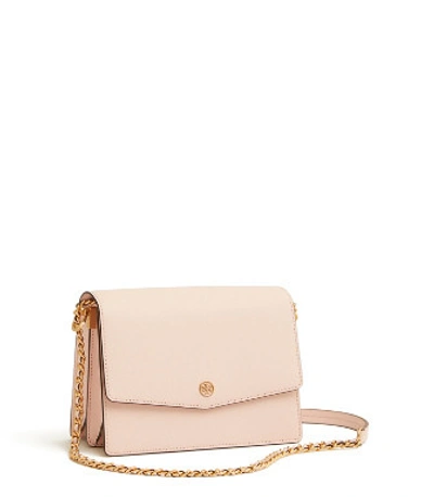 Shop Tory Burch Robinson Convertible Shoulder Bag In Shell Pink