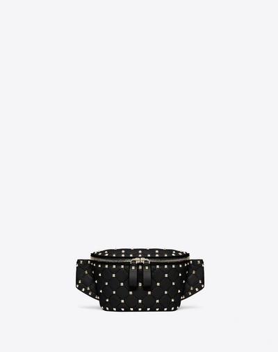 Shop Valentino Garavani Rockstud Spike Nappa Leather Belt Bag In Black
