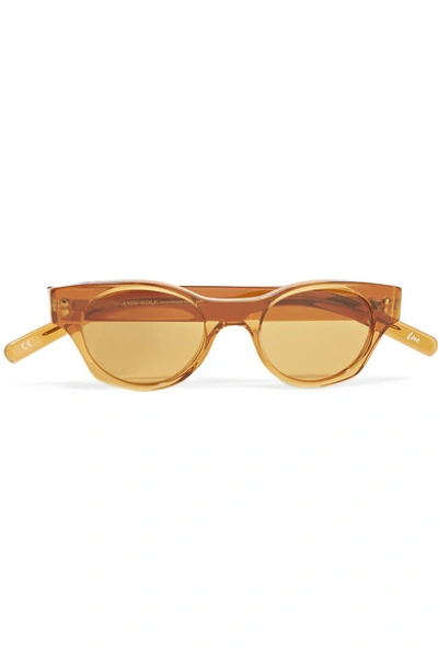 Shop Andy Wolf Gideon Round-frame Acetate Sunglasses In Brown