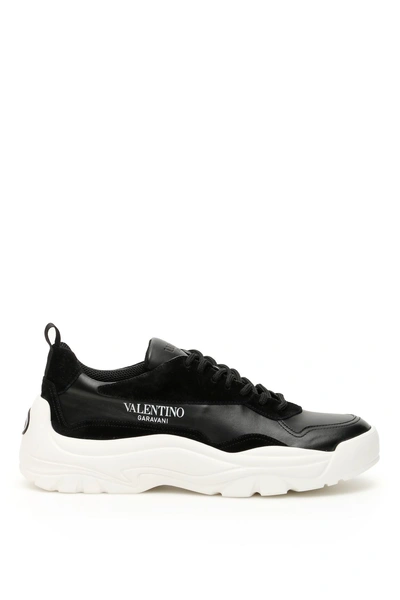 Shop Valentino Bounce Sneakers In Nero|nero