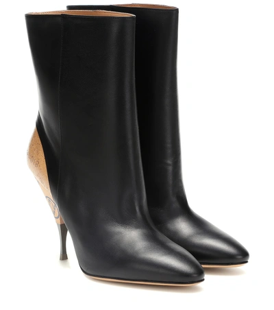 Shop Maison Margiela Leather Ankle Boots In Black