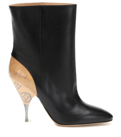 Shop Maison Margiela Leather Ankle Boots In Black