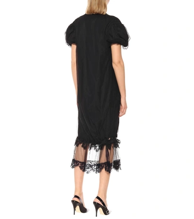 Shop Simone Rocha Embellished Tulle Midi Dress In Black