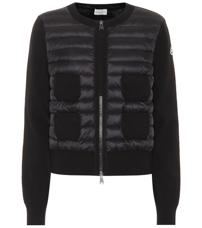 Shop Moncler Wool Down Jacket In Black