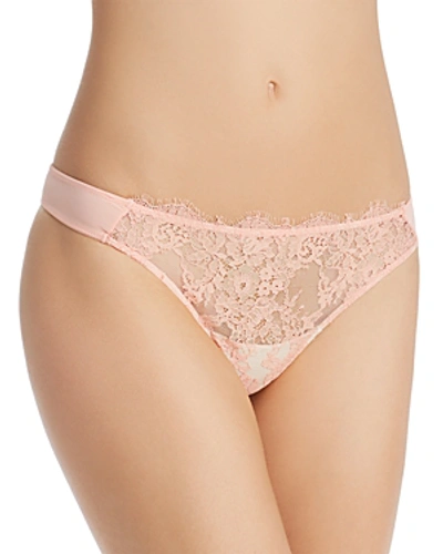 Shop Skarlett Blue Entice Lace Thong In Bright Papaya/nude
