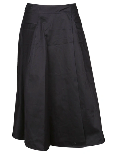 Shop Calvin Klein Flared Skirt In Perfect Black