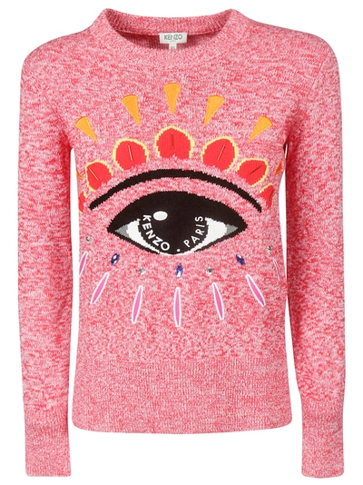 Shop Kenzo Evil Eye Sweatshirt In Rose Pastel