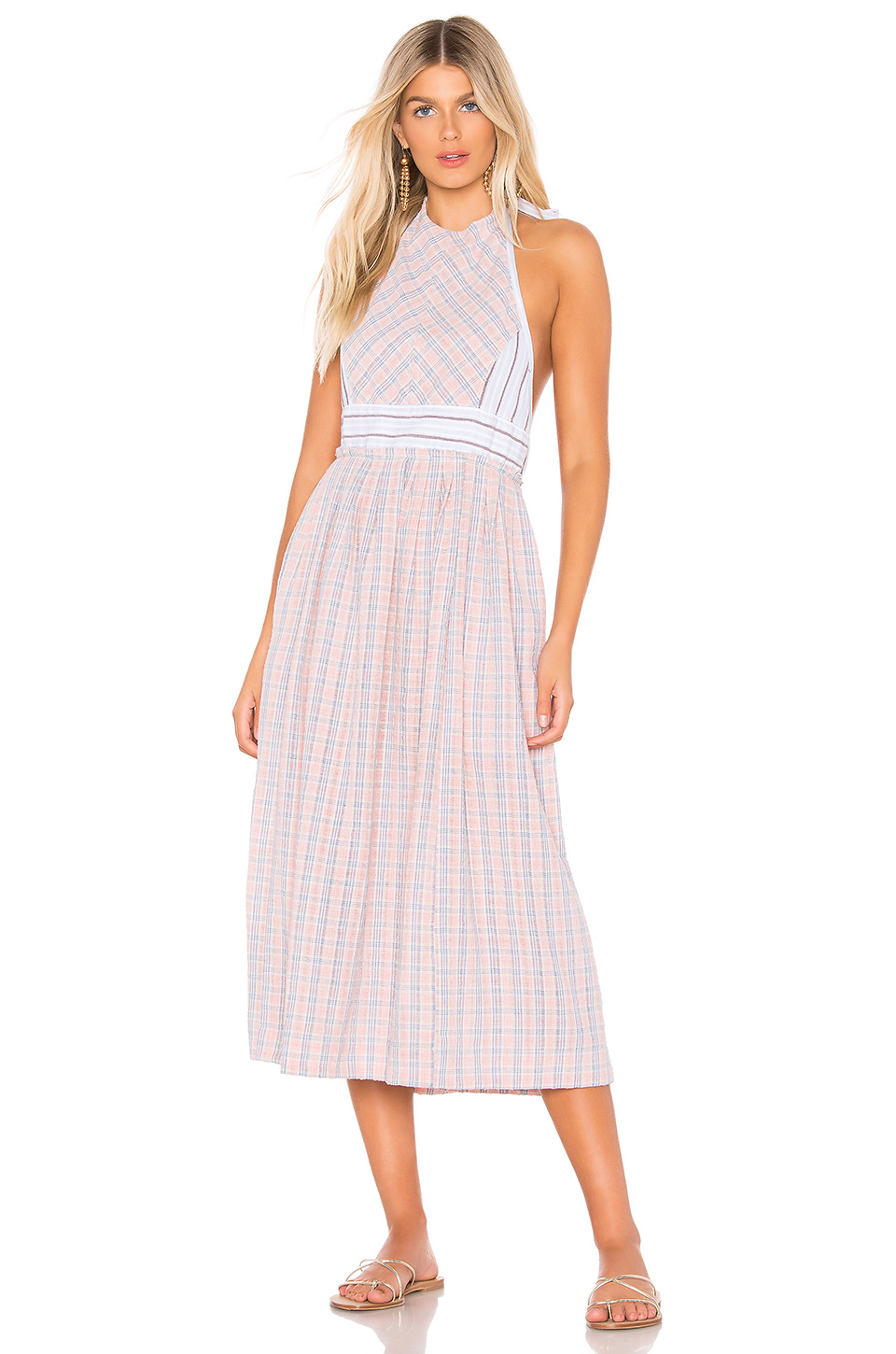 free people color theory midi dress