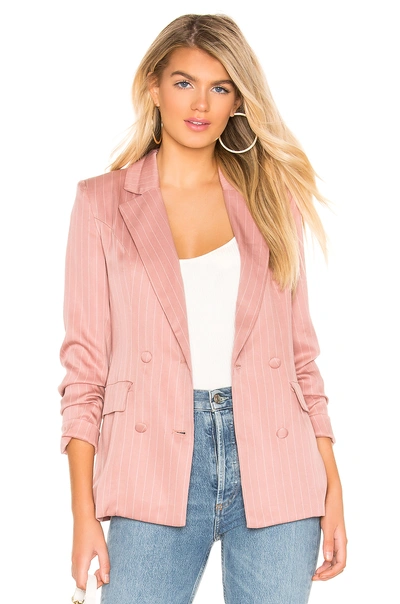 Shop Majorelle Rhea Blazer In Mauve & White